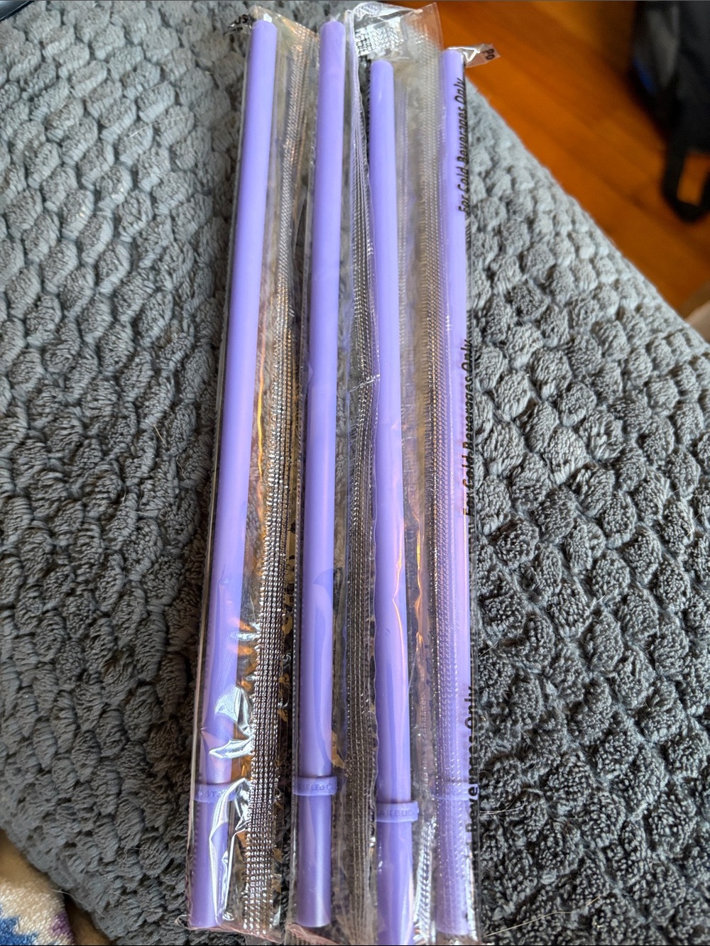4 Starbucks Lavender Reusable cold beverage straws - Light Purple